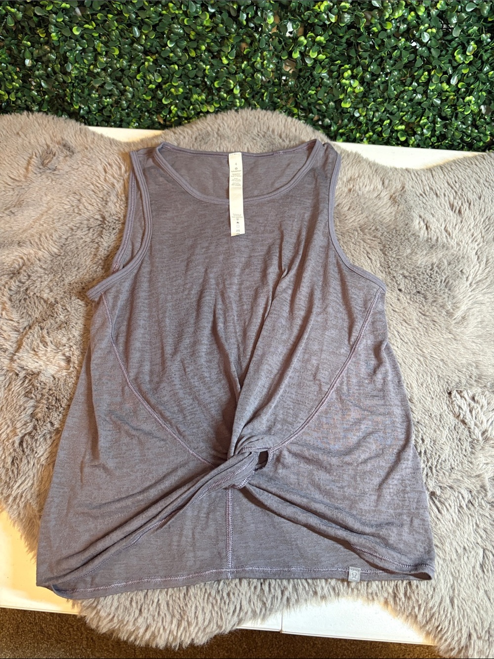 lululemon athletica Knot-Front Sleeveless Tank Gray Size 4